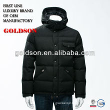 2016 Men Black Short Hooded Down Jacket para Negócios